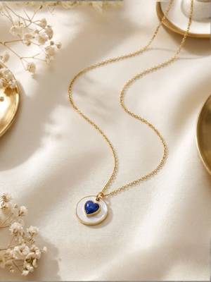 Fashion gold plated anti tarnish pendant necklace for women & girls american diamond style charm chain fashion jewellery 2