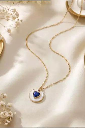 Fashion gold plated anti tarnish pendant necklace for women & girls american diamond style charm chain fashion jewellery