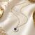 Fashion gold plated anti tarnish pendant necklace for women & girls american diamond style charm chain fashion jewellery