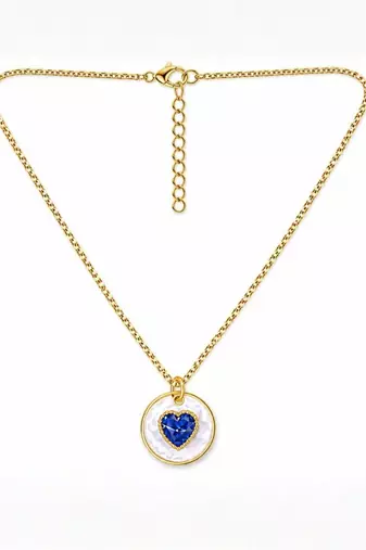 Fashion gold plated anti tarnish pendant necklace for women & girls american diamond style charm chain fashion jewellery