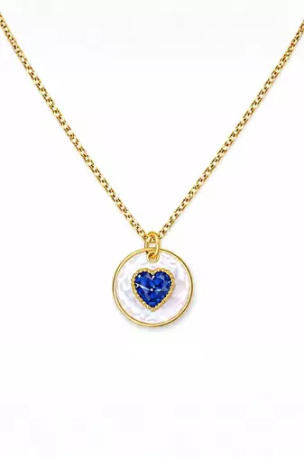 Fashion gold plated anti tarnish pendant necklace for women & girls american diamond style charm chain fashion jewellery