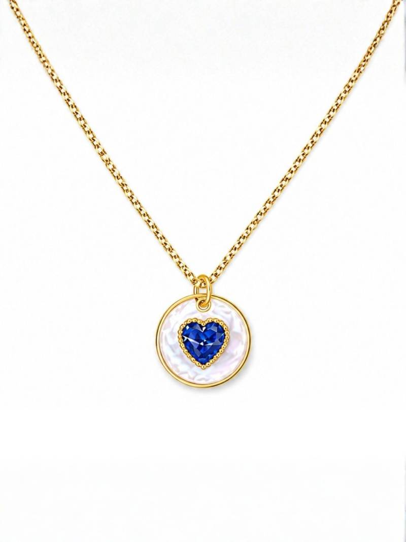 Fashion gold plated anti tarnish pendant necklace for women & girls american diamond style charm chain fashion jewellery