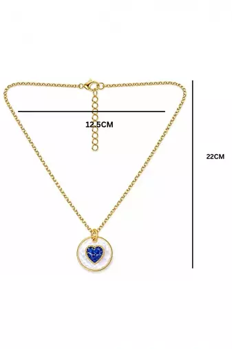 Fashion gold plated anti tarnish pendant necklace for women & girls american diamond style charm chain fashion jewellery