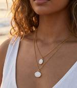 Fashion gold plated anti tarnish layered pendant necklace for women & girls stylish necklace fashion jewellery