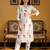 White printed cotton kurta trouser set