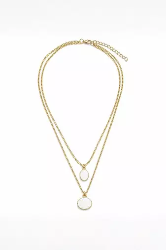 Fashion gold plated anti tarnish layered pendant necklace for women & girls stylish necklace fashion jewellery