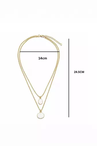 Fashion gold plated anti tarnish layered pendant necklace for women & girls stylish necklace fashion jewellery