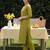 Green embroidered cotton kurta trouser set