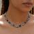 Fashion gold plated anti tarnish multicolor crystal tennis necklace for women & girls stylish fashion jewellery