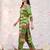 Green printed cotton kurta trouser set