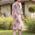 Pink printed cotton kurta trouser set