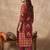 Red printed cotton kurta trouser set
