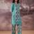 Green printed cotton kurta trouser set