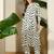 Off white printed viscose rayon kurta trouser set