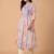 Blue printed cotton kurta trouser set