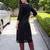 Black printed cotton kurta trouser set