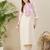 Off white printed cotton kurta trouser set