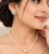 Certified Natural Freshwater Pearls with blue stone pendant set 