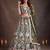 Catching Green Thread and Multiple Sequins Embroidered Soft Net mehendi ceremony wear lehenga