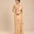 Champagne gold embroidered saree set with embroidery belt