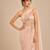 Rose gold corset embroidered saree set