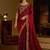 Wine Satin Silk Saree with Heavy Embroidery Blouse