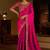 Rani colour satin silk saree with heavy embroidery work blouse