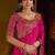 Rani colour satin silk saree with heavy embroidery work blouse