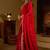 Red colour satin silk saree with heavy embroidery work blouse