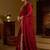 Maroon colour satin silk saree with heavy embroidery work blouse