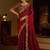 Maroon colour satin silk saree with heavy embroidery work blouse