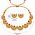 gold-plated multicolour stone choker necklace set with earrings