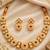 gold-plated kundan pearl choker necklace set with earrings