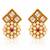 gold-plated kundan pearl choker necklace set with earrings
