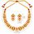 gold-plated kundan pearl choker necklace set with earrings