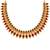 gold-plated stone necklace set with earrings