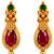 gold-plated stone necklace set with earrings