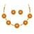 gold-plated pearl floral necklace set with stud earrings