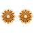 gold-plated pearl floral necklace set with stud earrings