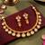 gold-plated copper white kundan necklace set with drop earrings