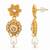 gold-plated copper pearl bead necklace set with statement pendant