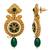 gold-plated copper multi-pearl necklace set with stone pendant