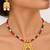 gold-plated copper multicolour kundan jhumka necklace set
