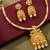 gold-plated copper stone bead jhumka necklace set