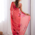 georgette printed saree with moti lace border
