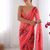 georgette printed saree with moti lace border