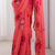 georgette printed saree with moti lace border