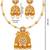 gold-plated copper stone bead jhumka necklace set