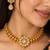 gold-plated copper white kundan floral choker necklace set