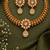 gold-plated copper white kundan floral choker necklace set